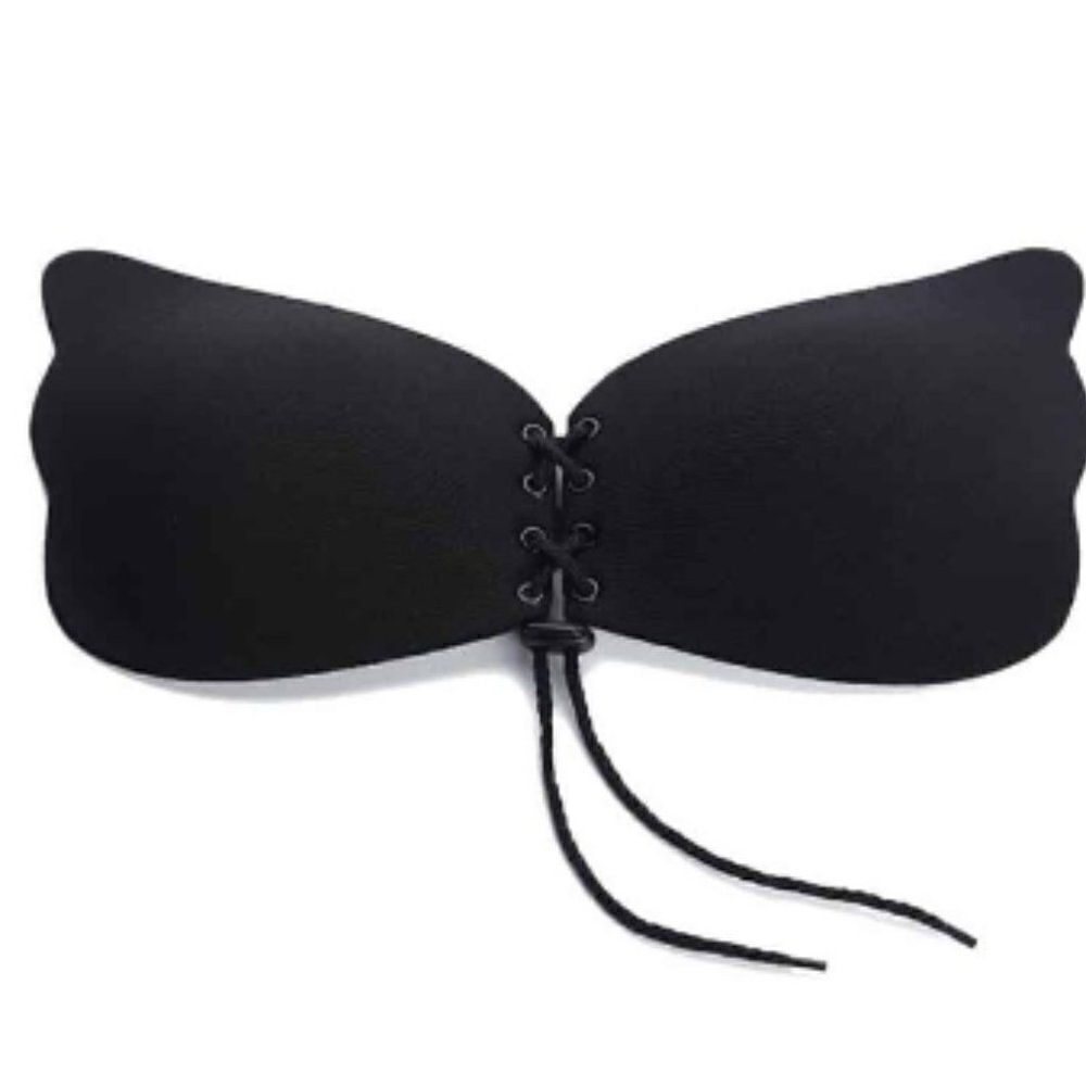 NWT, Seamless Lace Up Push Up Self Adhesive Strapless Bra